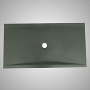Alsea Rectangular Cast Concrete Vessel Sink - Copper Green