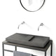 Alsea Rectangular Cast Concrete Vessel Sink - Dusk Grey