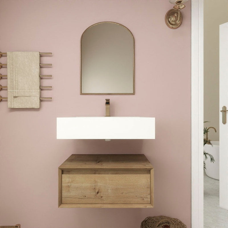 Moreno Bath BTO1724 Alysa 24" Floating Bathroom Vanity Set with FLX16 Acrylic Sink