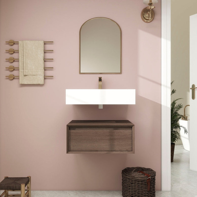 Moreno Bath BTO1724 Alysa 24" Floating Bathroom Vanity Set with FLX16 Acrylic Sink
