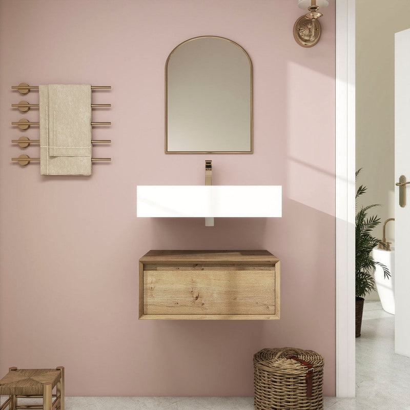 Moreno Bath BTO1724 Alysa 24" Floating Bathroom Vanity Set with FLX16 Acrylic Sink
