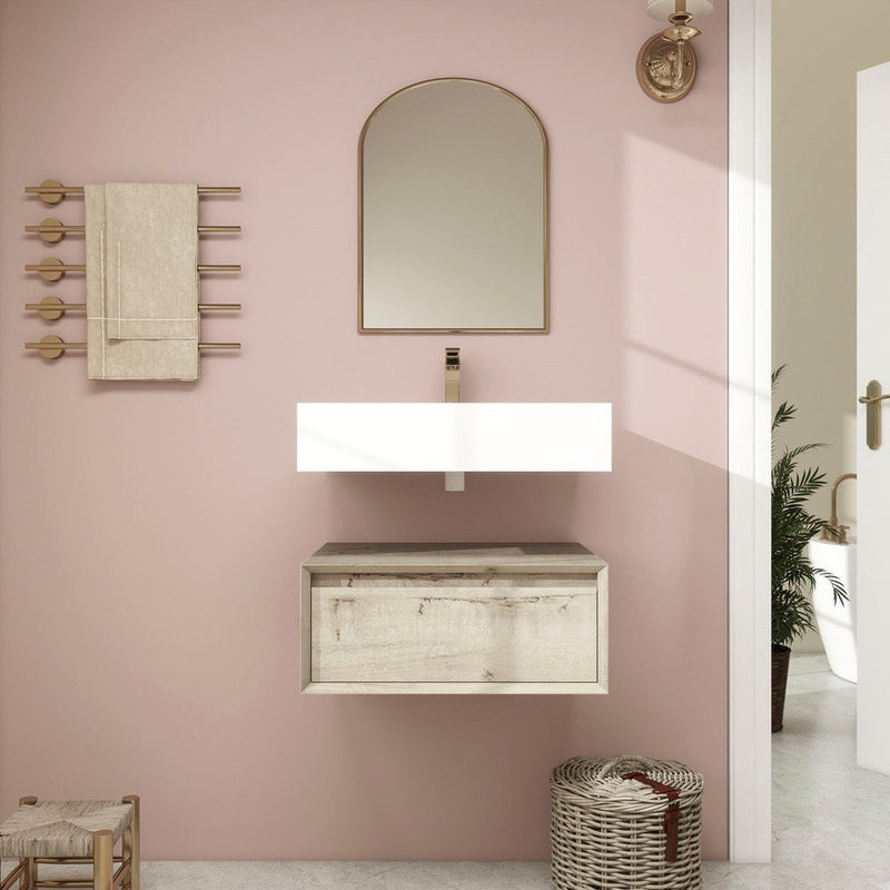 Moreno Bath BTO1724 Alysa 24" Floating Bathroom Vanity Set with FLX16 Acrylic Sink