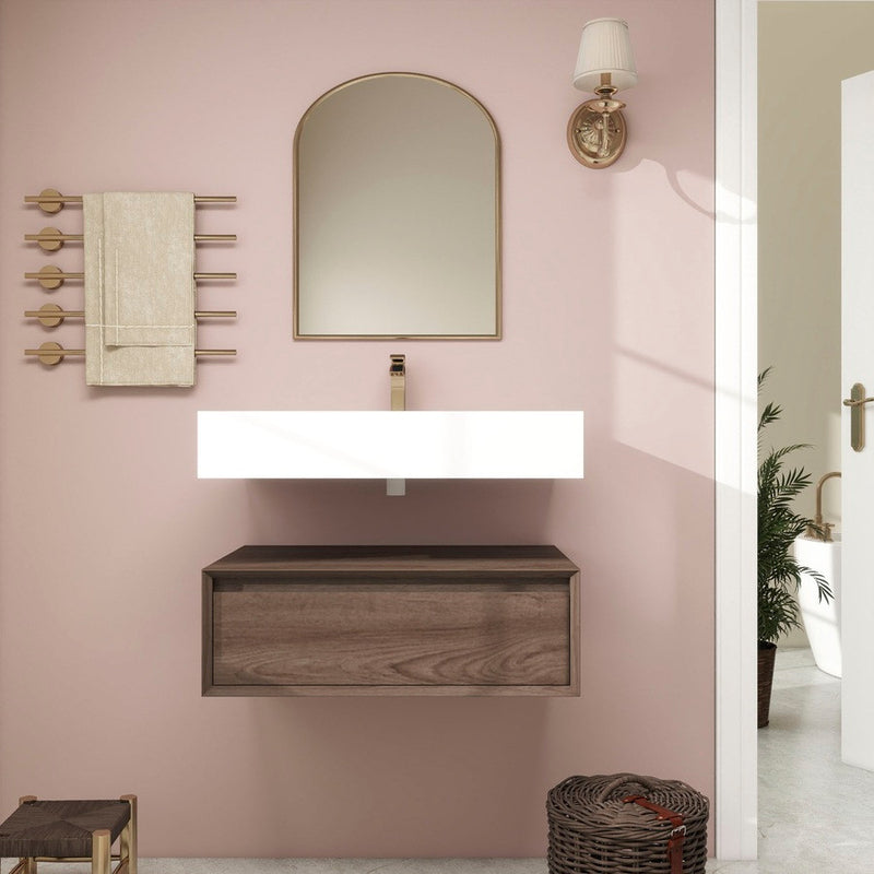 Moreno Bath BTO1730 Alysa 30" Floating Bathroom Vanity Set with FLX16 Acrylic Sink