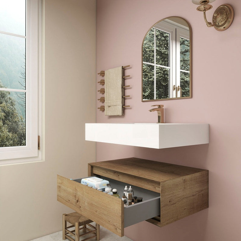 Moreno Bath BTO1730 Alysa 30" Floating Bathroom Vanity Set with FLX16 Acrylic Sink