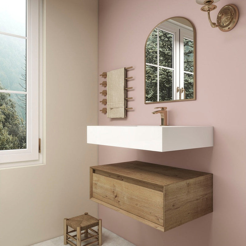 Moreno Bath BTO1730 Alysa 30" Floating Bathroom Vanity Set with FLX16 Acrylic Sink
