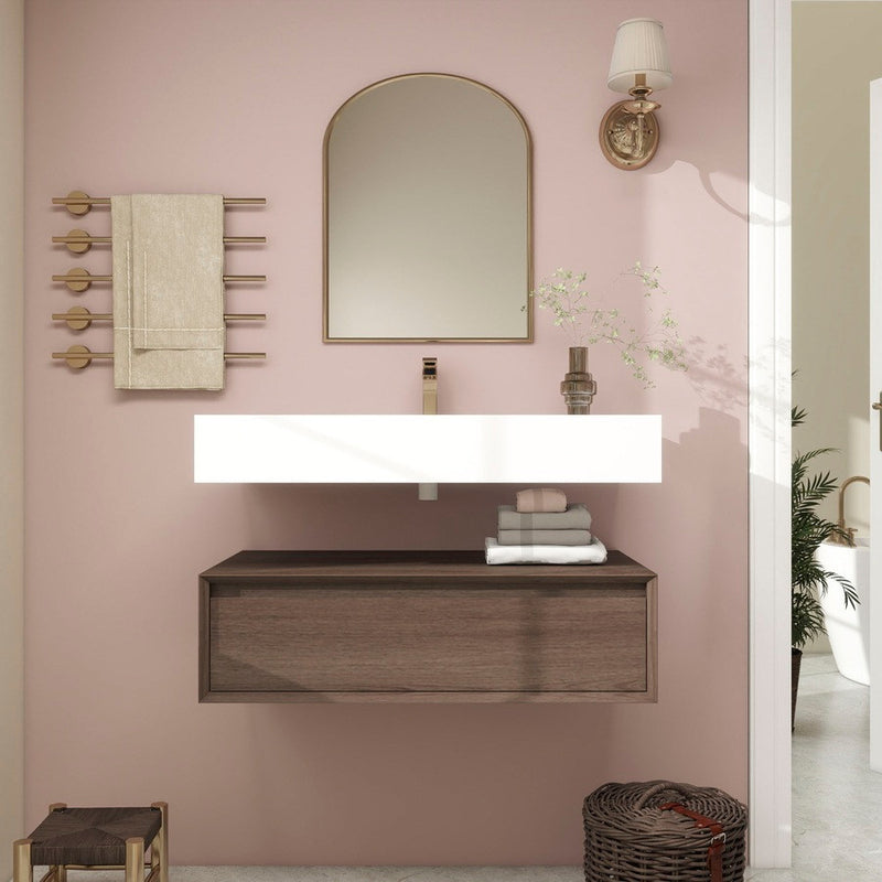 Moreno Bath BTO1736 Alysa 36" Floating Bathroom Vanity Set with FLX16 Acrylic Sink