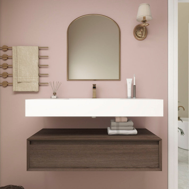 Moreno Bath BTO1742 Alysa 42" Floating Bathroom Vanity Set with FLX16 Acrylic Sink