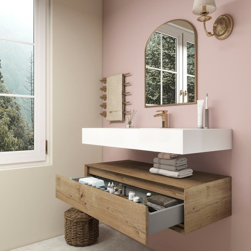 Moreno Bath BTO1742 Alysa 42" Floating Bathroom Vanity Set with FLX16 Acrylic Sink