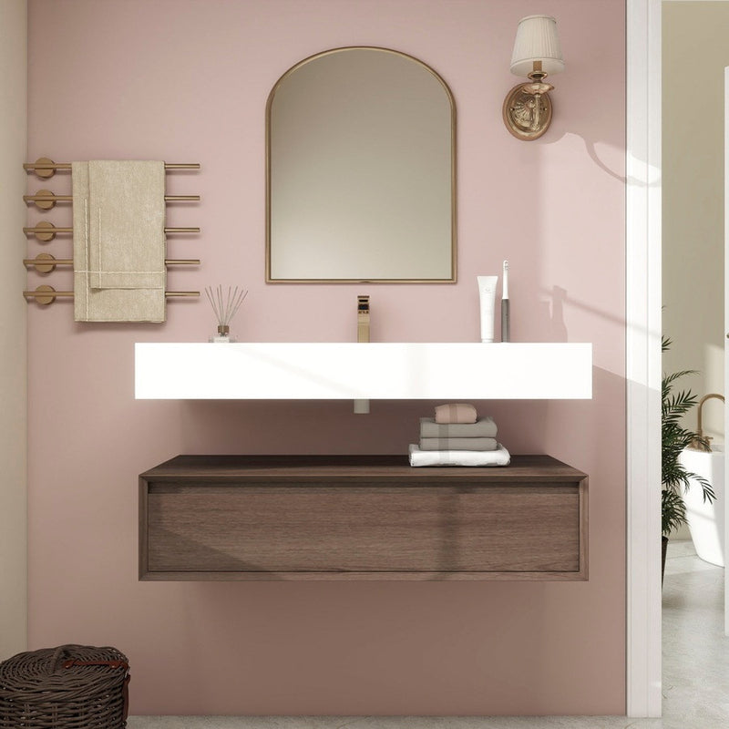 Moreno Bath BTO1742 Alysa 42" Floating Bathroom Vanity Set with FLX16 Acrylic Sink
