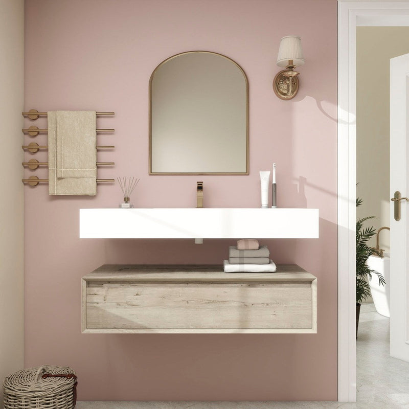 Moreno Bath BTO1742 Alysa 42" Floating Bathroom Vanity Set with FLX16 Acrylic Sink