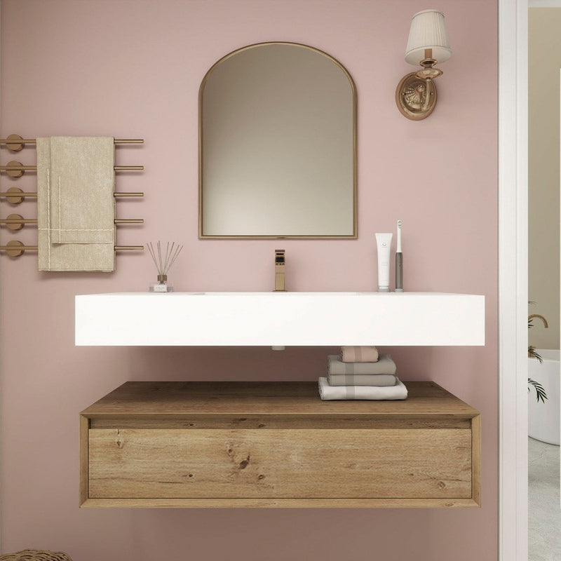 Moreno Bath BTO1742 Alysa 42" Floating Bathroom Vanity Set with FLX16 Acrylic Sink