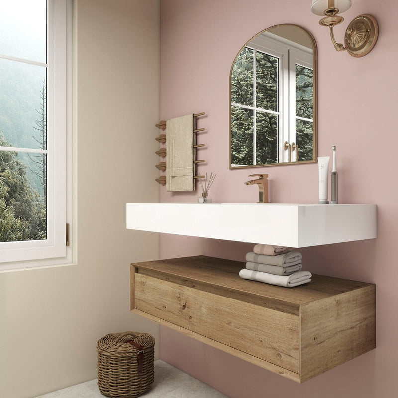Moreno Bath BTO1742 Alysa 42" Floating Bathroom Vanity Set with FLX16 Acrylic Sink