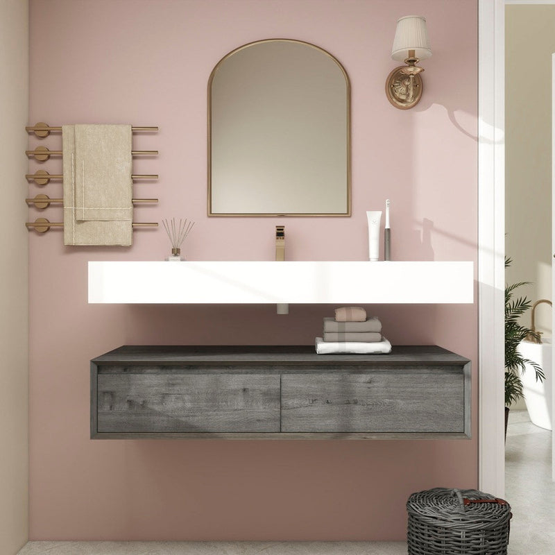 Moreno Bath BTO1748 Alysa 48" Floating Bathroom Vanity Set with FLX16 Acrylic Single Sink Top