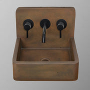 Amadeo Concrete Wall-Mount Bathroom Sink - Vintage Brown