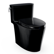 TOTO MS686124CUF#51 Aurora 1G One-Piece Elongated 1.0 GPF WASHLET+ and Auto Flush Ready Universal Height Toilet with SS124 SoftClose Seat, Ebony