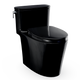 TOTO MS686124CUF#51 Aurora 1G One-Piece Elongated 1.0 GPF WASHLET+ and Auto Flush Ready Universal Height Toilet with SS124 SoftClose Seat, Ebony