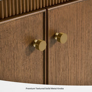 Ancerre Designs VTS-Aston-84-CN-WQZ Aston 84" Chestnut Oak Double Sink Bathroom Vanity with Alpine White Quartz Top - view 7