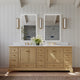 Ancerre Designs VTS-Audrey-84-Oak-WQZ Audrey 84" American Oak Double Sink Bathroom Vanity with Alpine White Quartz Top