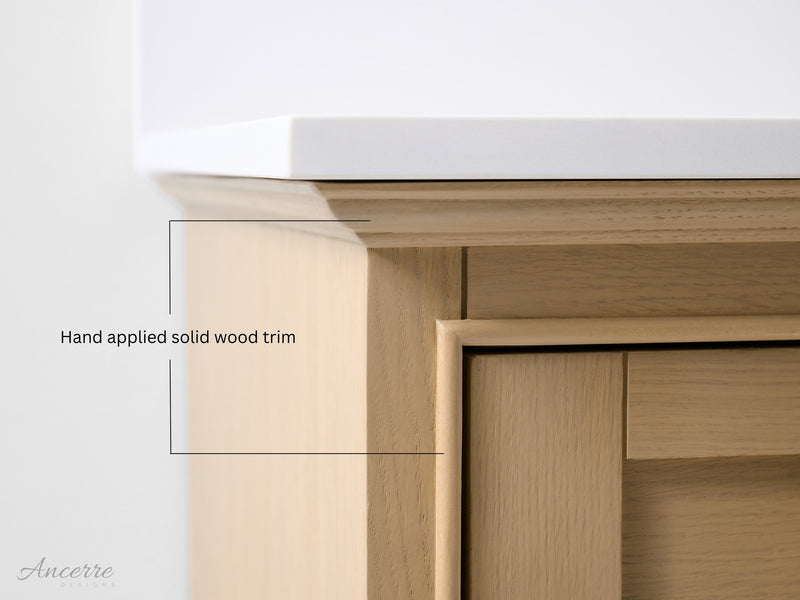 Ancerre Designs VTS-Audrey-84-Oak-WQZ Audrey 84" American Oak Double Sink Bathroom Vanity with Alpine White Quartz Top - view 6