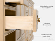 Ancerre Designs VTS-Audrey-84-Oak-WQZ Audrey 84" American Oak Double Sink Bathroom Vanity with Alpine White Quartz Top - view 8