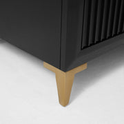 Ancerre Designs VTS-Turlington-84-RBO-WQZ Turlington 84" Black Oak Double Sink Bathroom Vanity with Alpine White Quartz Top - view 12