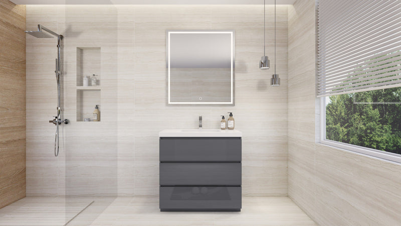 Moreno Bath FSANG36 Angeles 36" Freestanding Bathroom Vanity Set with Reinforced Acrylic Sink - view 7
