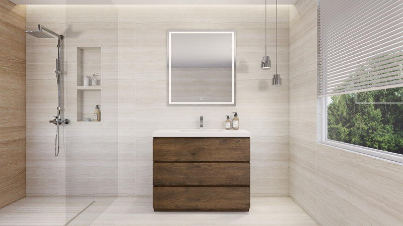 Moreno Bath FSANG42 Angeles 42" Freestanding Bathroom Vanity Set with Reinforced Acrylic Sink - view 4