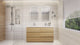 Moreno Bath FSANG60D Angeles 60" Freestanding Bathroom Vanity Set with Double Acrylic Sinks