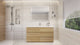 Moreno Bath FSANG60S Angeles 60" Freestanding Bathroom Vanity Set with Single Sink Top