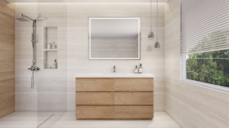 Moreno Bath FSANG60S Angeles 60" Freestanding Bathroom Vanity Set with Single Reinforced Acrylic Single Sink Top - view 5