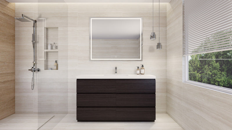 Moreno Bath FSANG60S Angeles 60" Freestanding Bathroom Vanity Set with Single Reinforced Acrylic Single Sink Top - view 9