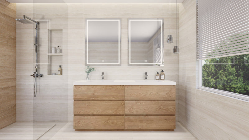 Moreno Bath FSANG72D Angeles 72" Freestanding Bathroom Vanity Set with Double Reinforced Acrylic Sinks - view 6