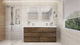 Moreno Bath FSANG72D Angeles 72" Freestanding Bathroom Vanity Set with Double Reinforced Acrylic Sinks
