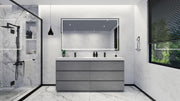 Moreno Bath FSANG72D Angeles 72" Freestanding Bathroom Vanity Set with Double Reinforced Acrylic Sinks - view 4