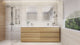 Moreno Bath FSANG84D Angeles 84" Freestanding Bathroom Vanity Set with Double Reinforced Acrylic Sinks