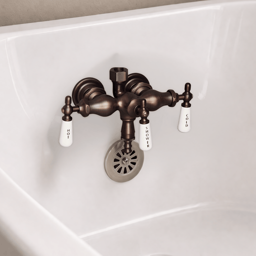 Antique-Style Diverter Tub Wall-Mount Faucet