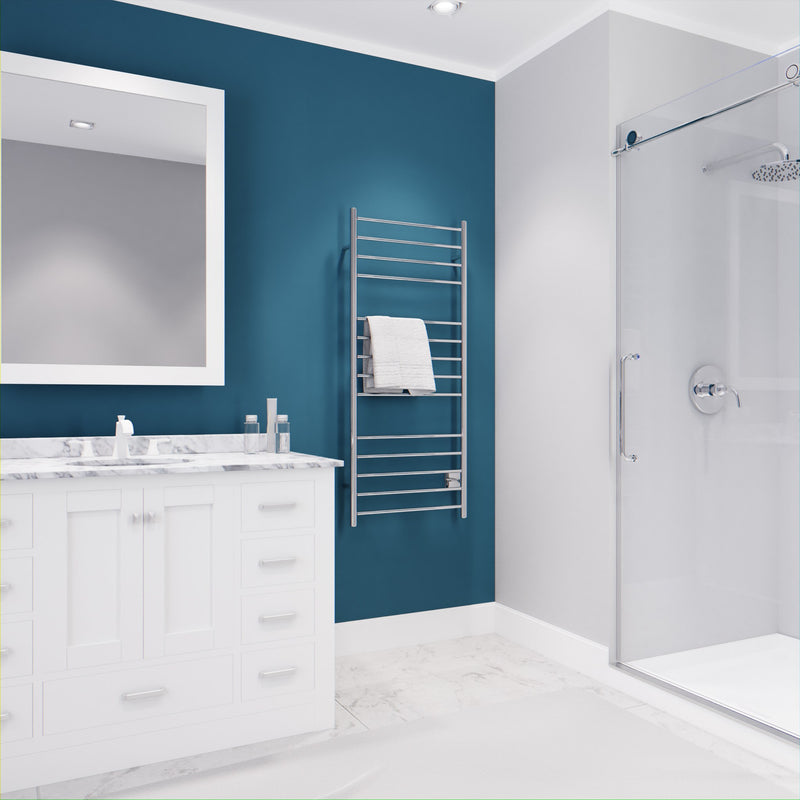 Anzzi TW-WM105CH 14-Bar Wall Mounted Electric Towel Warmer Rack Polished Chrome - view 3