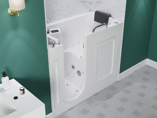 Anzzi 2753FLWL Left Drain FULLY LOADED Walk-in Bathtub with Air Jets, Whirlpool Massage Jets, Quick Fill Waterfall Filler, Aromatherapy and LED Lights - view 2