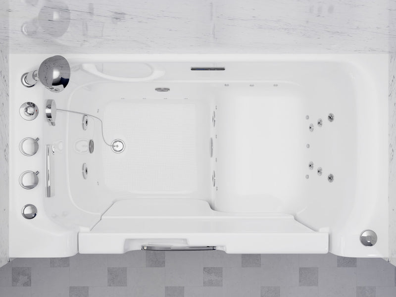 Anzzi 2953WCLWD MediSpa Fully Loaded Wheelchair Access Walk-In Tub with Air and Whirlpool Jets - view 3