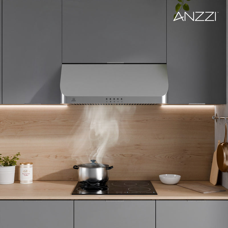 Anzzi RH-AZ2576PSS 30-Inch 450 CFM 3-Speed Stainless Steel Under Cabinet Convertible Range Hood with LED Lamp - view 5