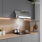 Anzzi RH-AZ2576PSS 30-Inch 450 CFM 3-Speed Stainless Steel Under Cabinet Convertible Range Hood with LED Lamp - view 6