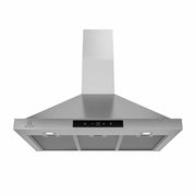 Anzzi RH-AZ0576ESS 30-Inch 450 CFM 3-Speed Stainless Steel Wall Mount Convertible Pyramid Range Hood with LED Lamp - view 2