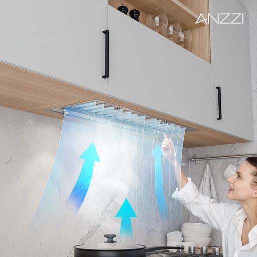 Anzzi RH-AZ1076PSS 30-Inch 600 CFM 3-Speed Stainless Steel Convertible Insert Range Hood with LED Lamp - view 2