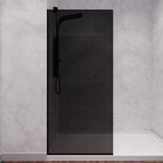 Anzzi SD-AZFL06001BGF 34 in. x 74 in. Framed Fixed Shower Screen Matte Black with Tinted Glass - view 11