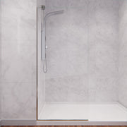 Anzzi SD-AZFL06001BGF 34 in. x 74 in. Framed Fixed Shower Screen Brushed Nickel - view 6