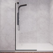 Anzzi SD-AZFL06001BGF 34 in. x 74 in. Framed Fixed Shower Screen Matte Black - view 7
