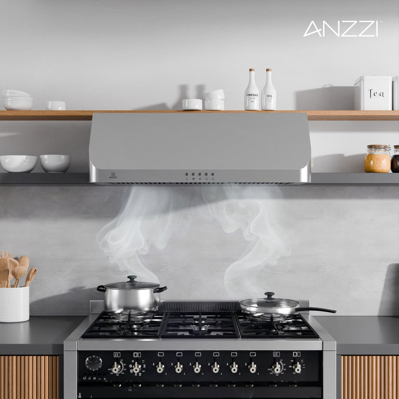 Anzzi RH-AZ2590PSS 36-Inch 450 CFM 3-Speed Stainless Steel Under Cabinet Convertible Range Hood with LED Lamp - view 3