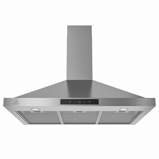 Anzzi RH-AZ0590ESS 36-Inch 450 CFM 3-Speed Stainless Steel Wall Mount Convertible Pyramid Range Hood with LED Lamp - view 2