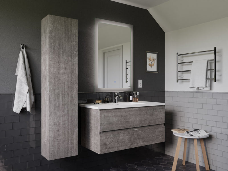 Anzzi VY-SC5512-DB Bathroom Vanity Side Cabinet Gray - view 3