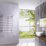 Anzzi TW-AZ026MBK Bell 8-Bar Wall Mounted Electric Towel Warmer Rack Polished Chrome - view 11